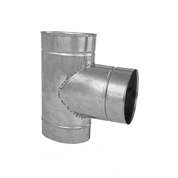 Saválló ovális becsatlakozó - élére - Átmérő: Ø150 mm-től választható méretben!