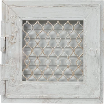 RETRO SZELLŐZŐRÁCS FEHÉR 22X22cm (ZÁRT)