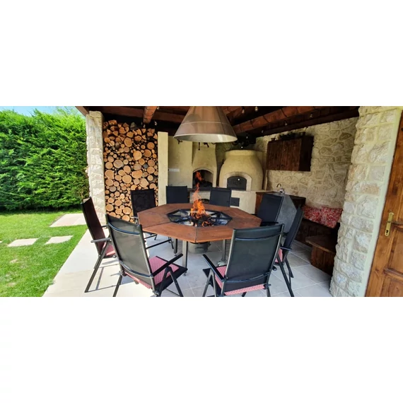 Party grill szalonnasütő 8 fő részére