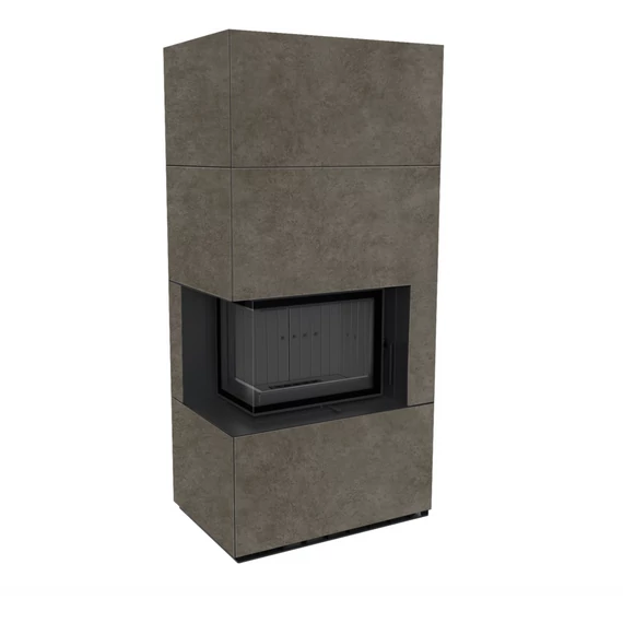 KRATKI FLOKI BOX 8 kW FOKOS PIOMBO KANDALLÓ KŐ BURKOLATTAL BALOS FEKETE BELSŐVEL