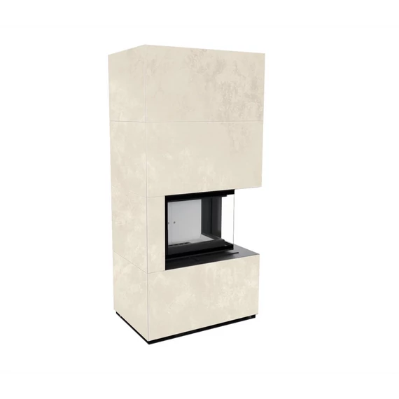 KRATKI FLOKI BOX 8 kW OXIDE BIANCO KANDALLÓ KŐ BURKOLATTAL JOBBOS
