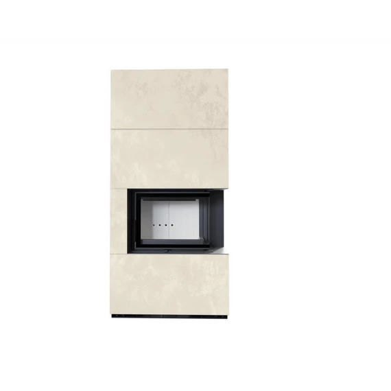 KRATKI FLOKI BOX 8 kW OXIDE BIANCO KANDALLÓ KŐ BURKOLATTAL JOBBOS FEKETE BELSŐVEL