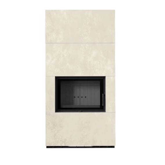 KRATKI FLOKI BOX 8 kW OXIDE BIANCO KANDALLÓ KŐ BURKOLATTAL FEKETE BELSŐVEL