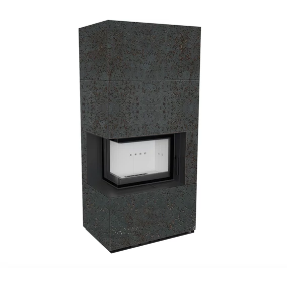 KRATKI FLOKI BOX 8 kW OXIDE NERO KANDALLÓ KŐ BURKOLATTAL BALOS