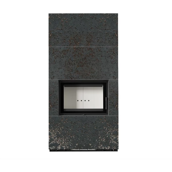 KRATKI FLOKI BOX 8 kW OXIDE NERO KANDALLÓ KŐ BURKOLATTAL