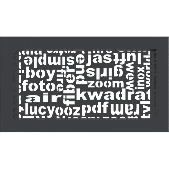 ABC SZELLŐZŐRÁCS GRAFIT 17x30cm