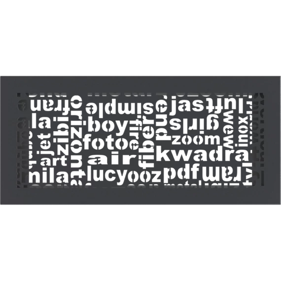ABC SZELLŐZŐRÁCS GRAFIT 17x37cm