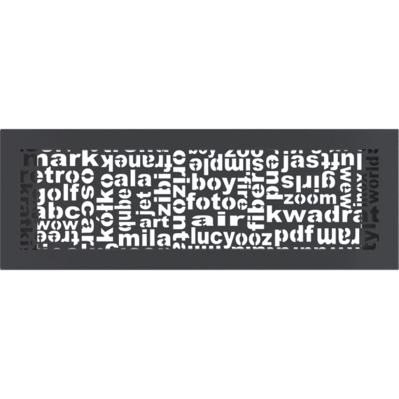 ABC SZELLŐZŐRÁCS GRAFIT 17x49cm