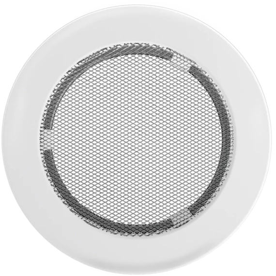 FEHÉR KEREK KANDALLÓ SZELLŐZŐRÁCS 150 mm