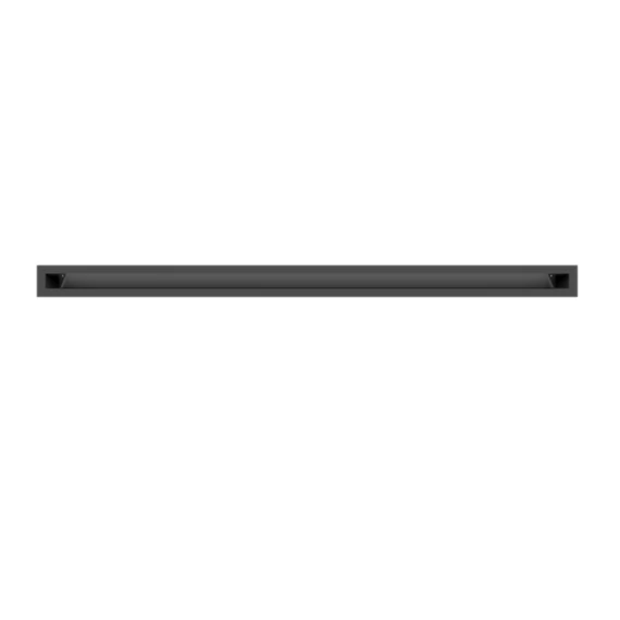 MINIMAL SZELLŐZŐRÁCS FEKETE 6x100cm HÁTFALLAL SLIM