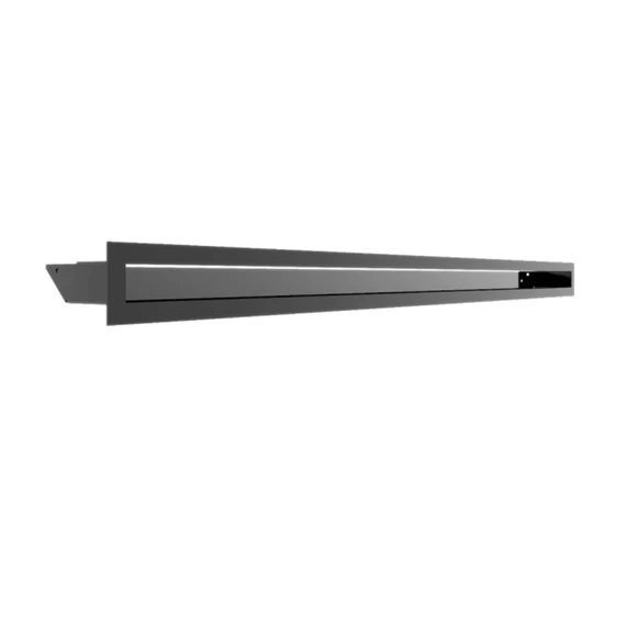 MINIMAL SZELLŐZŐRÁCS GRAFIT 6x100cm HÁTFALLAL SLIM