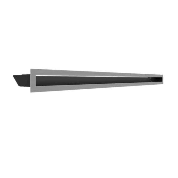 MINIMAL SZELLŐZŐRÁCS INOX 6x100cm HÁTFALLAL SLIM