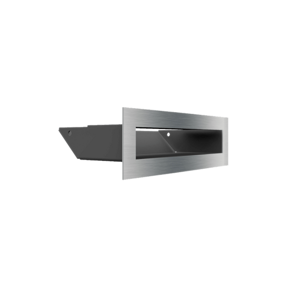 MINIMAL SZELLŐZŐRÁCS INOX 6x40cm HÁTFALLAL