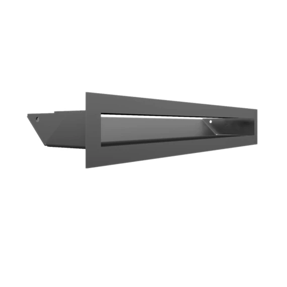 MINIMAL SZELLŐZŐRÁCS GRAFIT 6x40cm HÁTFALLAL SLIM