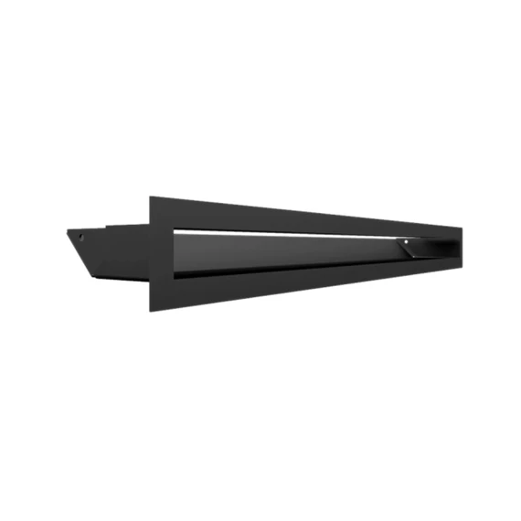 MINIMAL SZELLŐZŐRÁCS FEKETE 6x60cm HÁTFALLAL SLIM