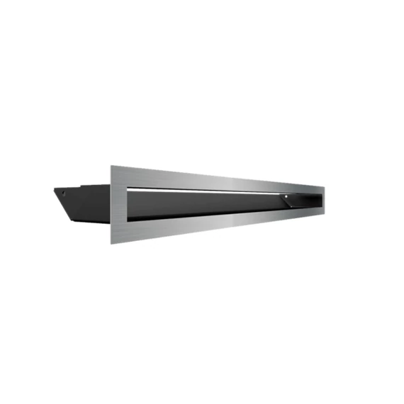MINIMAL SZELLŐZŐRÁCS INOX 6x60cm HÁTFALLAL
