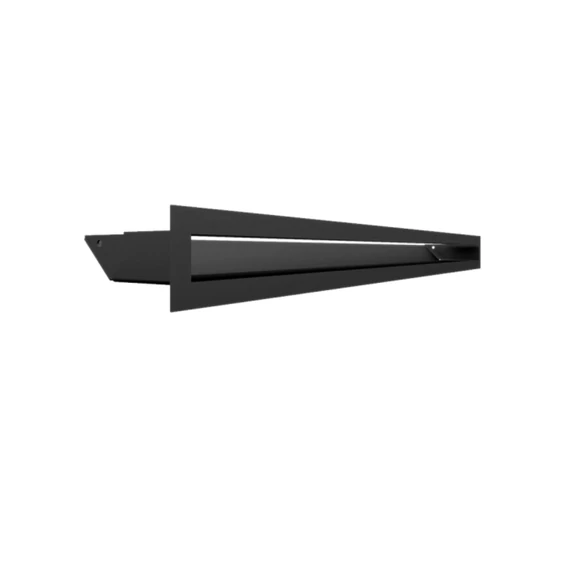 MINIMAL SZELLŐZŐRÁCS FEKETE 6x80cm HÁTFALLAL SLIM
