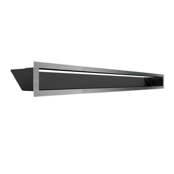 MINIMAL SZELLŐZŐRÁCS INOX 9x100cm HÁTFALLAL