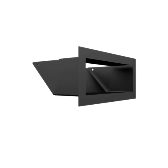 MINIMAL SZELLŐZŐRÁCS FEKETE 9x20cm HÁTFALLAL