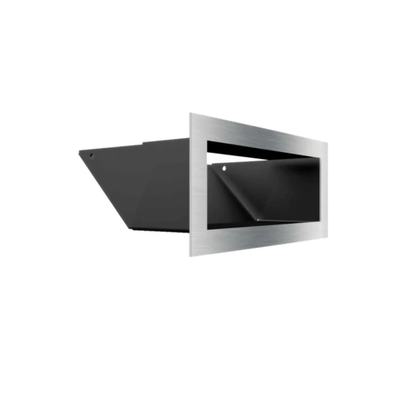 MINIMAL SZELLŐZŐRÁCS INOX 9x20cm HÁTFALLAL SF