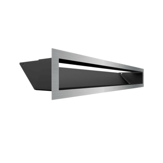 MINIMAL SZELLŐZŐRÁCS INOX 9x60cm HÁTFALLAL SF