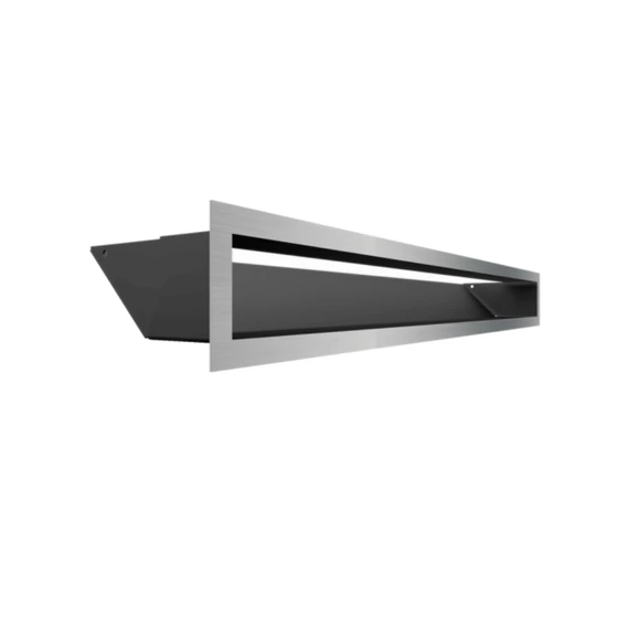 MINIMAL SZELLŐZŐRÁCS INOX 9x80cm HÁTFALLAL