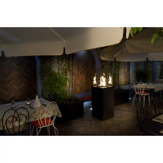 PATIO MINI TERASZMELEGÍTŐ FEKETE ÜVEG ELŐLAPPAL MANUÁLIS