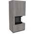 Kép 2/3 - KRATKI FLOKI BOX 8 kW NATURALI GRIGIA KANDALLÓ KŐ BURKOLATTAL JOBBOS FEKETE BELSŐVEL