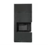 Kép 1/4 - KRATKI FLOKI BOX 8 kW OXIDE NERO KANDALLÓ KŐ BURKOLATTAL JOBBOS FEKETE BELSŐVEL
